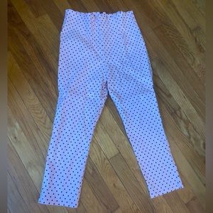 Light Pink Polka Dot Capris | Hell Bunny Vixen | Size L